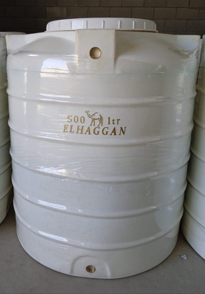 خزان مياه 500لتر بولى ايثيلين من الهجان لصناعه التنكات - افضل خزانات المياه فى مصر
