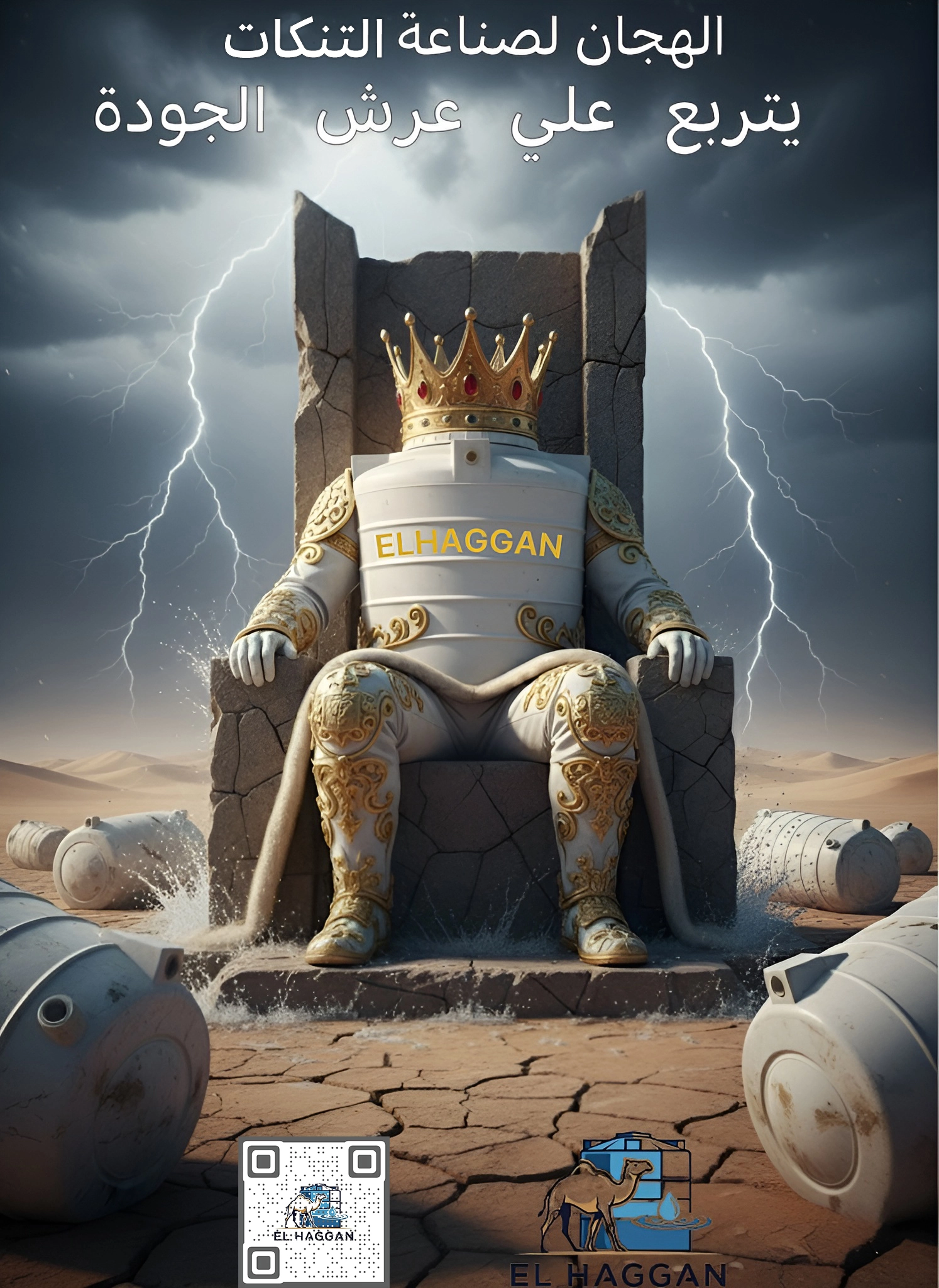 خزانات المياه البلاستيك الهجان